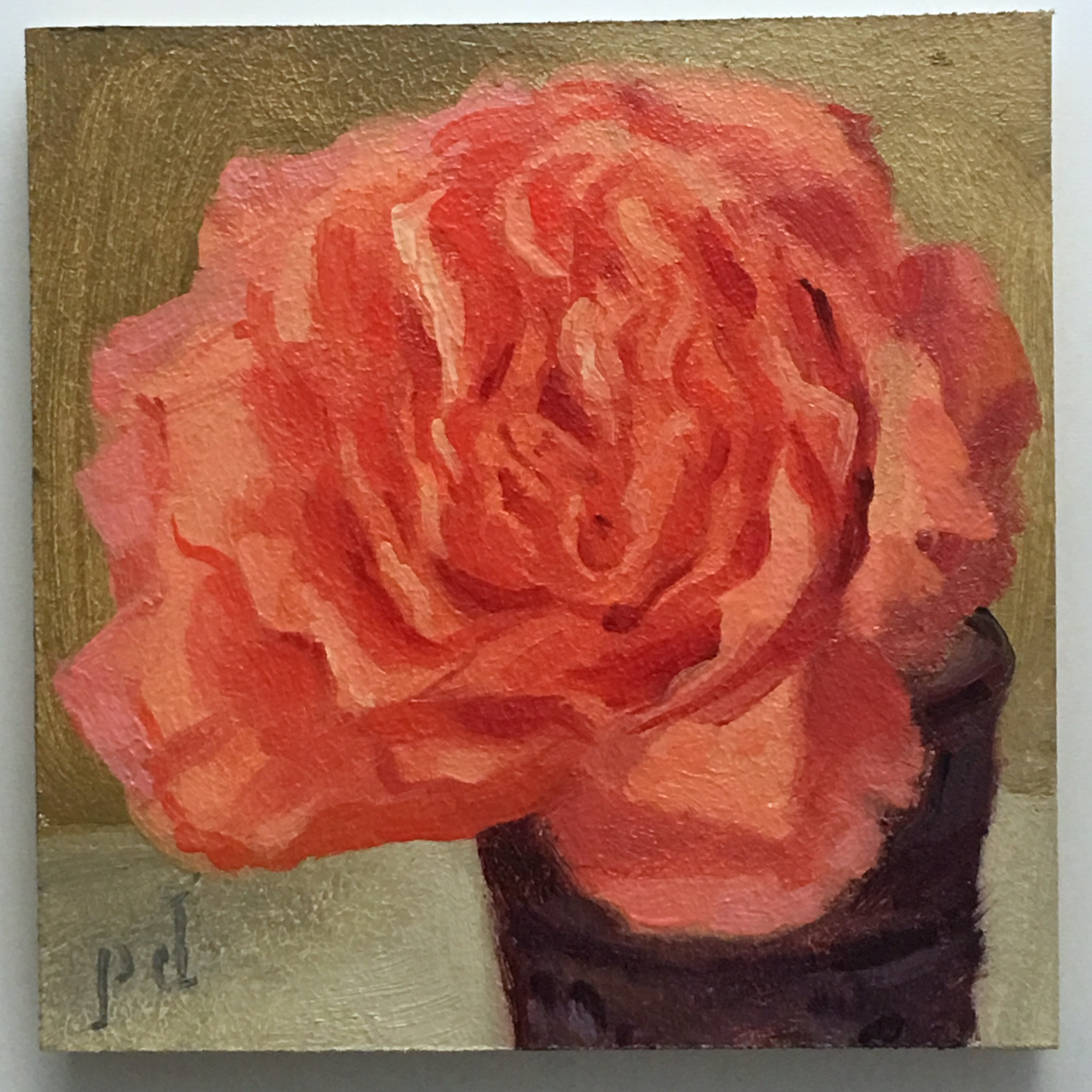 Petite Rose oil painting copyright 2018 Peter Dickison