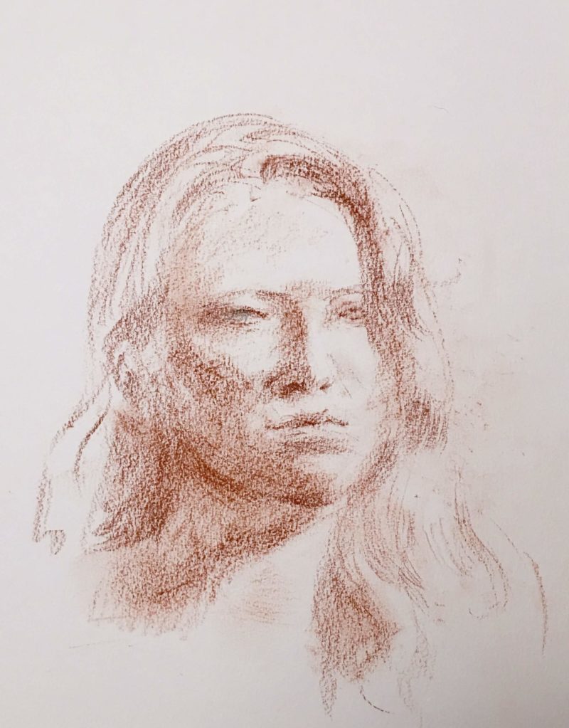 Portrait of Ivy drawing by Peter Dickison