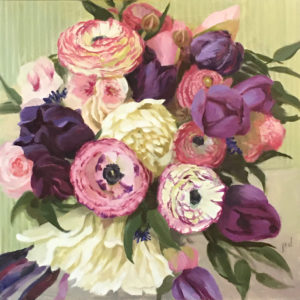 Surprise of Purple oil painting copyright 2019 by Peter Dickison