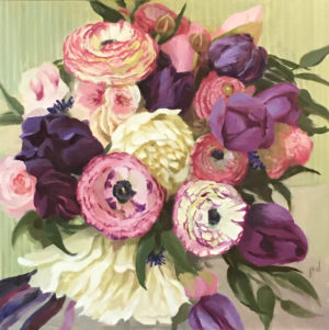 Surprise of Purple oil painting copyright 2019 by Peter Dickison