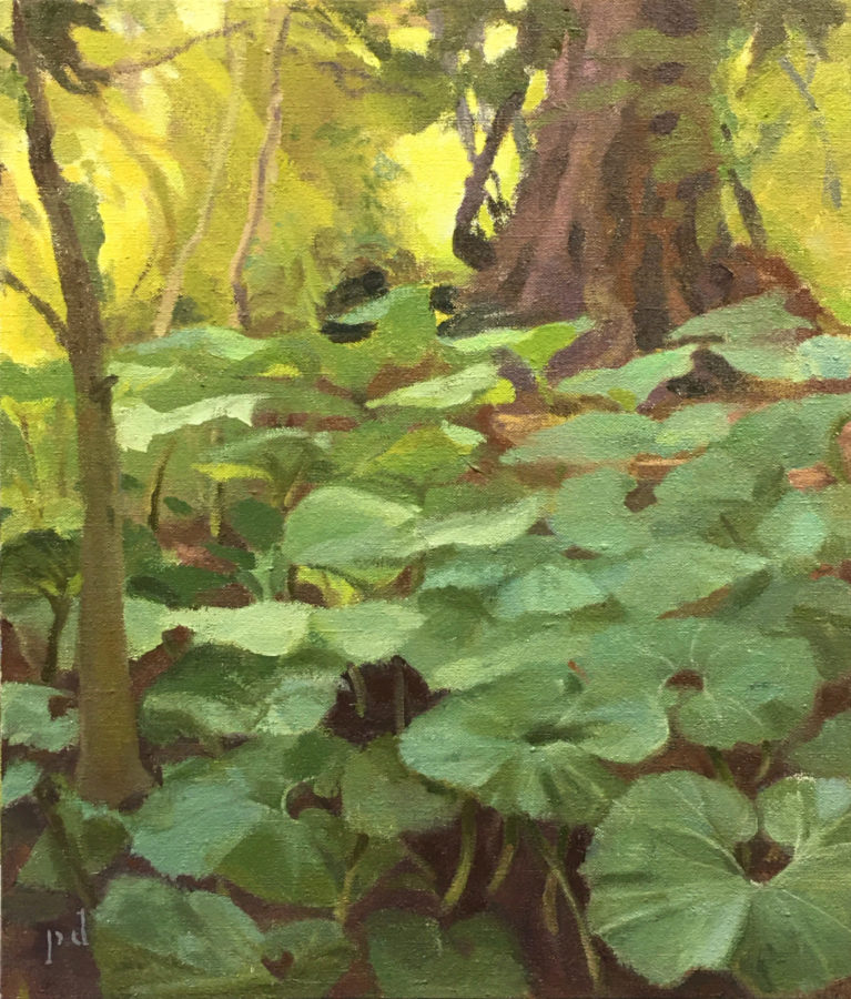 Beneath Forest Ceilings oil painting copyright 2021 by Peter Dickison