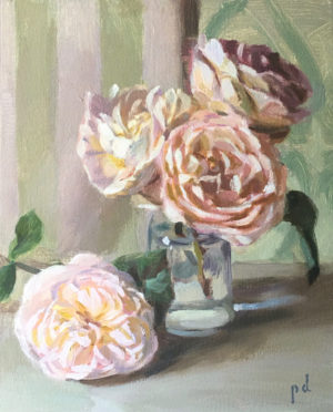 Languorous Life of Roses oil painting copyright 2021 by Peter Dickison